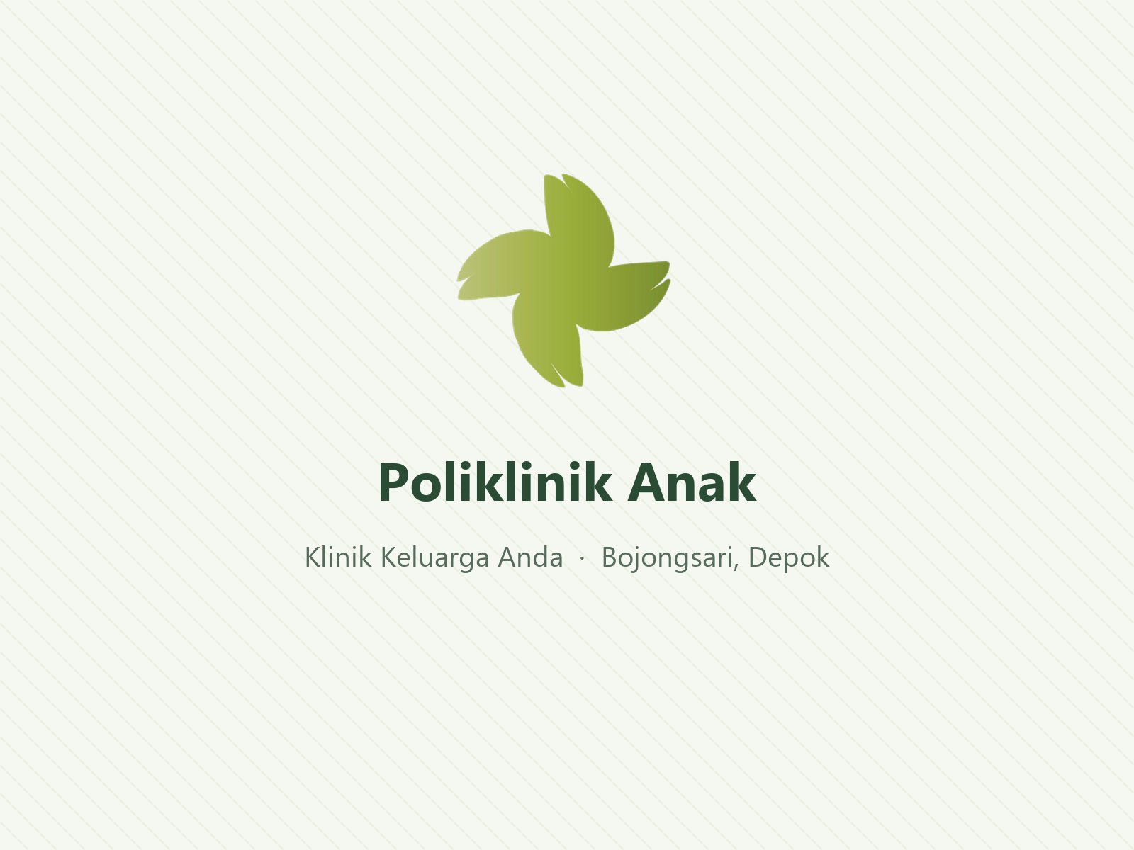Ruang periksa anak di Klinik Medisina, Bojongsari, Depok