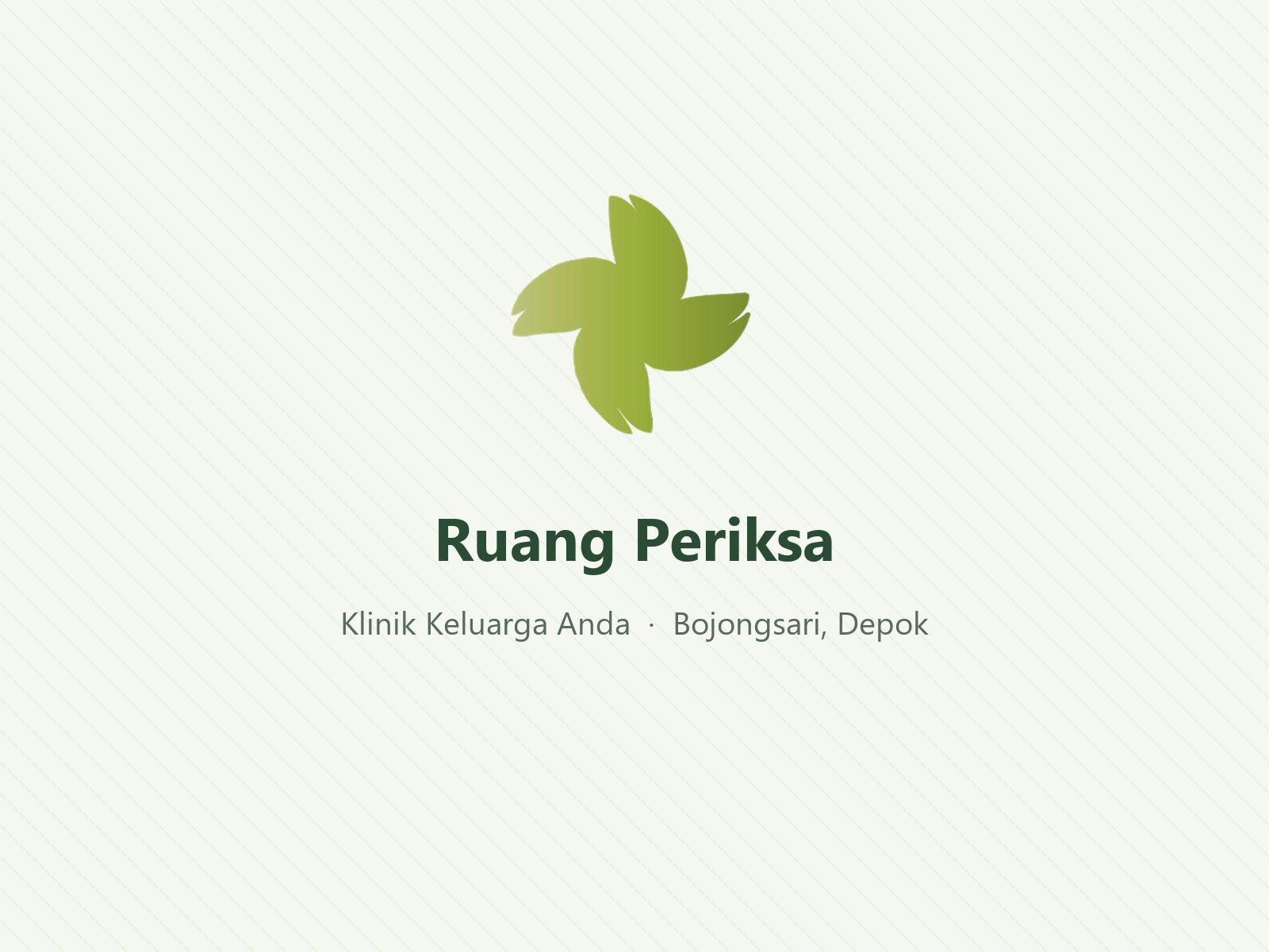 Ruang periksa dokter umum di Klinik Medisina, Bojongsari, Depok